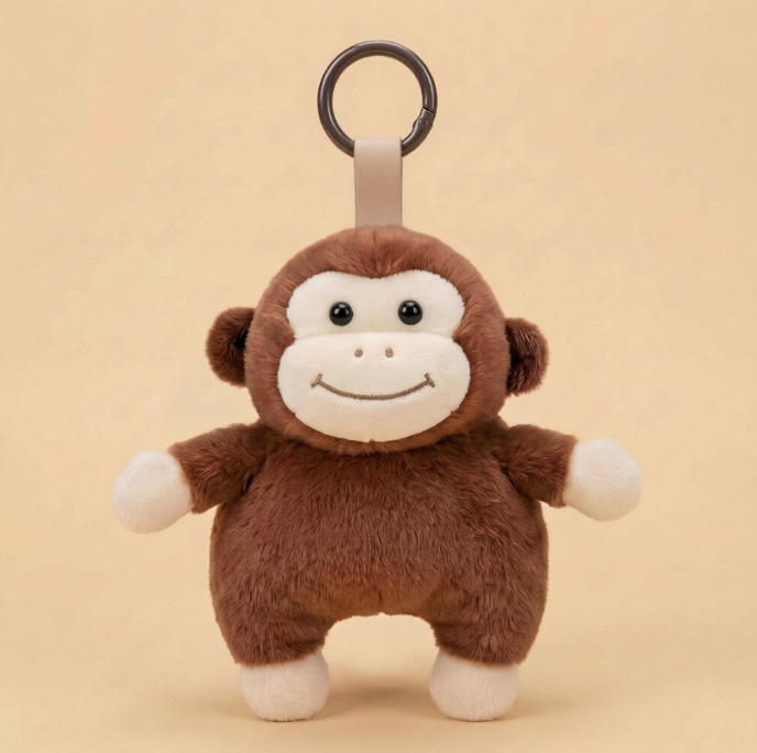 HOHO MONKEY Cute & Healing Monkey Plush Key Rings, Adorable Doll Pendant, Perfect Birthday Gift for Girlfriend
